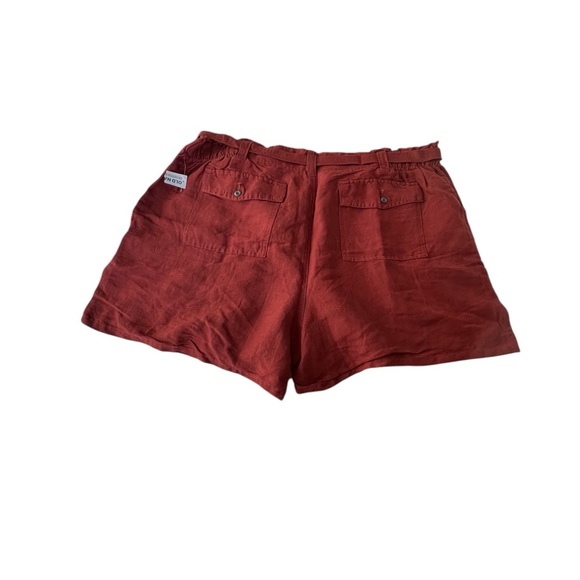 Old Navy High Waisted soft Linen blend paper bag workwear shorts - Picture 3 of 4